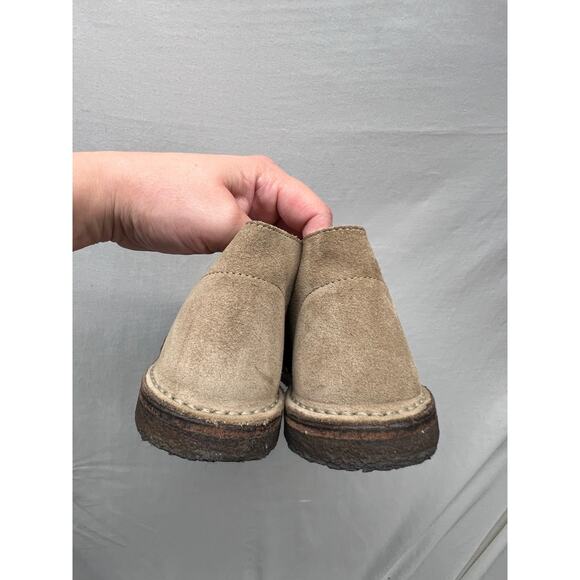 J Crew Crewcuts leather suede boots ' 1990 MacAlister in camel: Big Kid size K5 - Picture 2 of 12